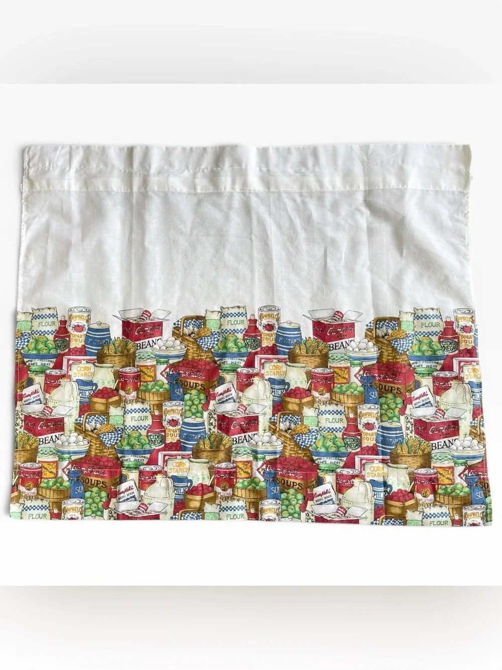 4 Vintage Campbell’s Soup Kitchen Curtain Panels 29 1/2”x 23 1/2” 2002